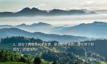 3、保存了兩瓶貴州茅臺(tái)酒，是1980年買(mǎi)的，埋在地下到現(xiàn)在，還值錢(qián)嗎？