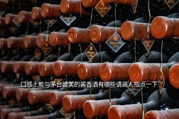 口感上能與茅臺媲美的醬香酒有哪些請高人指點一下