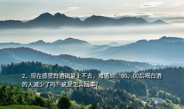 2、現(xiàn)在感覺白酒銷量上不去，難道80、90、00后喝白酒的人減少了嗎？這是怎么回事？