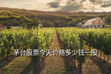 茅臺(tái)股票今天價(jià)格多少錢一股