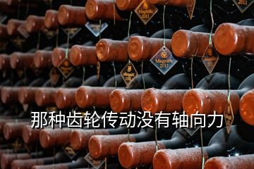 那種齒輪傳動沒有軸向力