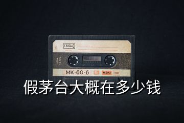 假茅臺(tái)大概在多少錢(qián)