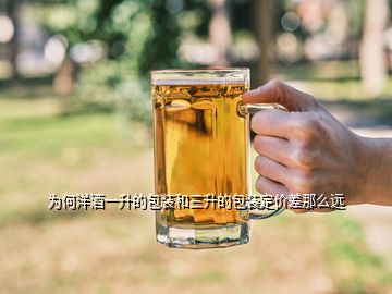 為何洋酒一升的包裝和三升的包裝定價差那么遠(yuǎn)