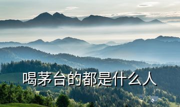 喝茅臺(tái)的都是什么人