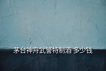 茅臺(tái)神舟武警特制酒 多少錢(qián)