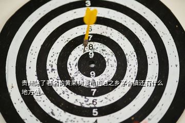 貴州除了著名的黃果樹瀑布國酒之鄉(xiāng)茅臺鎮(zhèn)還有什么地方值