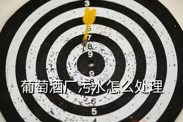 葡萄酒廠污水怎么處理