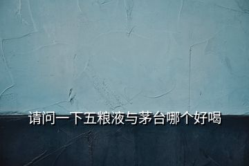 請問一下五糧液與茅臺哪個好喝