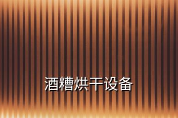 酒糟烘干設備