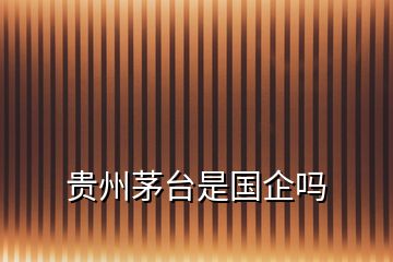 貴州茅臺(tái)是國(guó)企嗎