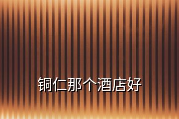 銅仁那個酒店好