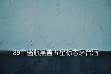 89年醬瓶黑蓋五星標志茅臺酒