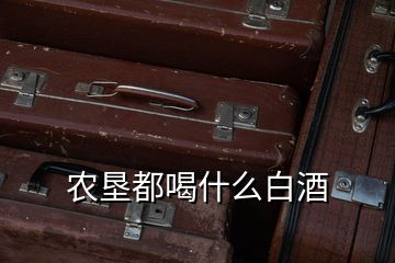 農墾都喝什么白酒