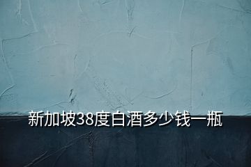 新加坡38度白酒多少錢(qián)一瓶