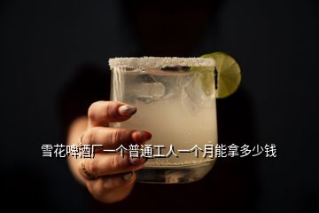 雪花啤酒廠一個普通工人一個月能拿多少錢