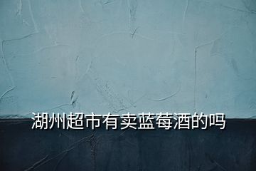 湖州超市有賣(mài)藍(lán)莓酒的嗎