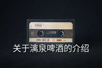 關(guān)于漓泉啤酒的介紹