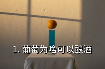 1. 葡萄為啥可以釀酒