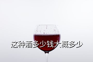 這種酒多少錢大概多少