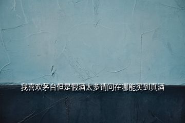 我喜歡茅臺(tái)但是假酒太多請問在哪能買到真酒