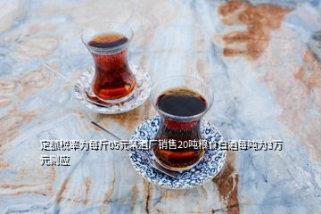 定額稅率為每斤05元某酒廠銷售20噸糧食白酒每噸為3萬元則應