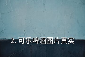 2. 可樂(lè)啤酒圖片真實(shí)