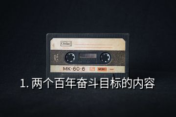 1. 兩個百年奮斗目標(biāo)的內(nèi)容