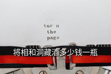 將相和洞藏酒多少錢(qián)一瓶