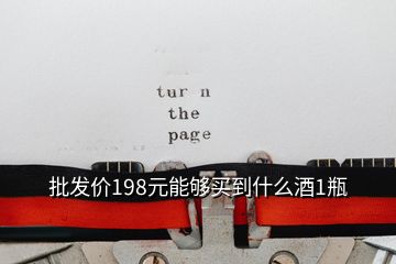 批發(fā)價198元能夠買到什么酒1瓶