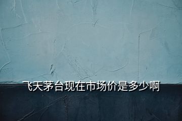 飛天茅臺(tái)現(xiàn)在市場(chǎng)價(jià)是多少啊