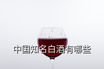 中國(guó)知名白酒有哪些