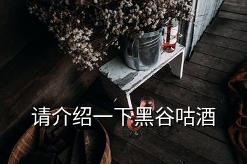 請(qǐng)介紹一下黑谷咕酒