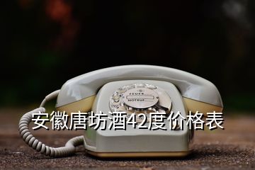 安徽唐坊酒42度價格表
