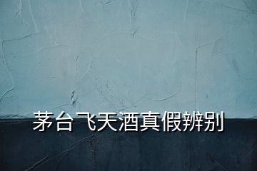 茅臺(tái)飛天酒真假辨別