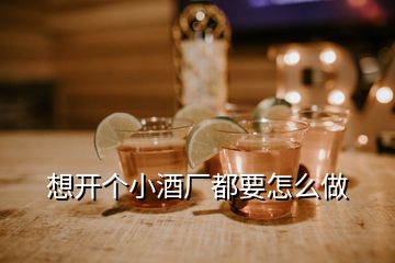 想開個小酒廠都要怎么做