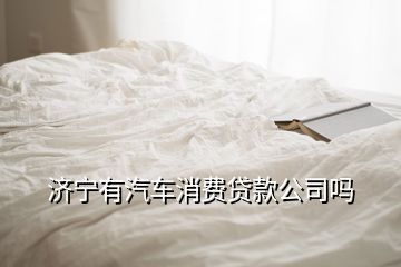 濟寧有汽車消費貸款公司嗎