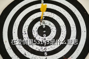 在愛(ài)情里53143是什么意思