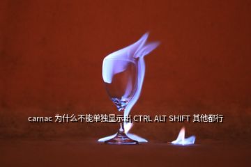 carnac 為什么不能單獨(dú)顯示出 CTRL ALT SHIFT 其他都行