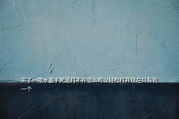買了一瓶水蓋子死活打不開怎么可以輕松打開現(xiàn)在只有我一個(gè)