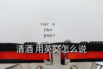 清酒 用英文怎么說