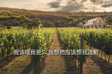 我該理我爸么 我想他應該想我道歉