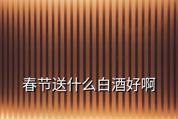 春節(jié)送什么白酒好啊