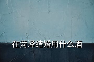 在菏澤結(jié)婚用什么酒