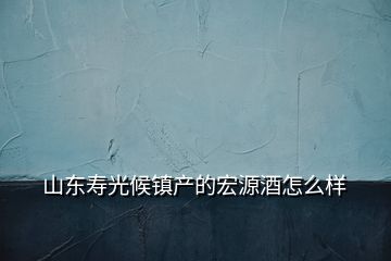 山東壽光候鎮(zhèn)產(chǎn)的宏源酒怎么樣
