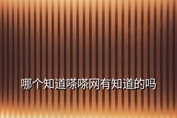 哪個知道嗏嗏網(wǎng)有知道的嗎