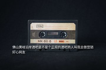 佛山黃岐泊岸酒吧是不是個(gè)正規(guī)的酒吧熟人叫我去做營(yíng)銷好心網(wǎng)友