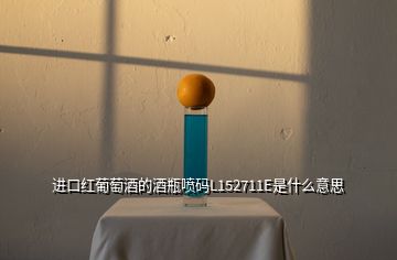 進口紅葡萄酒的酒瓶噴碼L152711E是什么意思