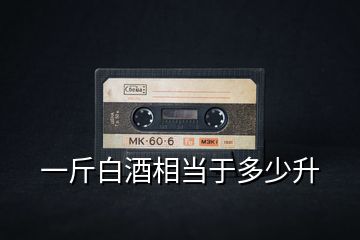 一斤白酒相當于多少升