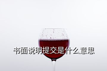 書(shū)面說(shuō)明提交是什么意思