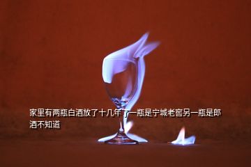 家里有兩瓶白酒放了十幾年了一瓶是寧城老窖另一瓶是郎酒不知道